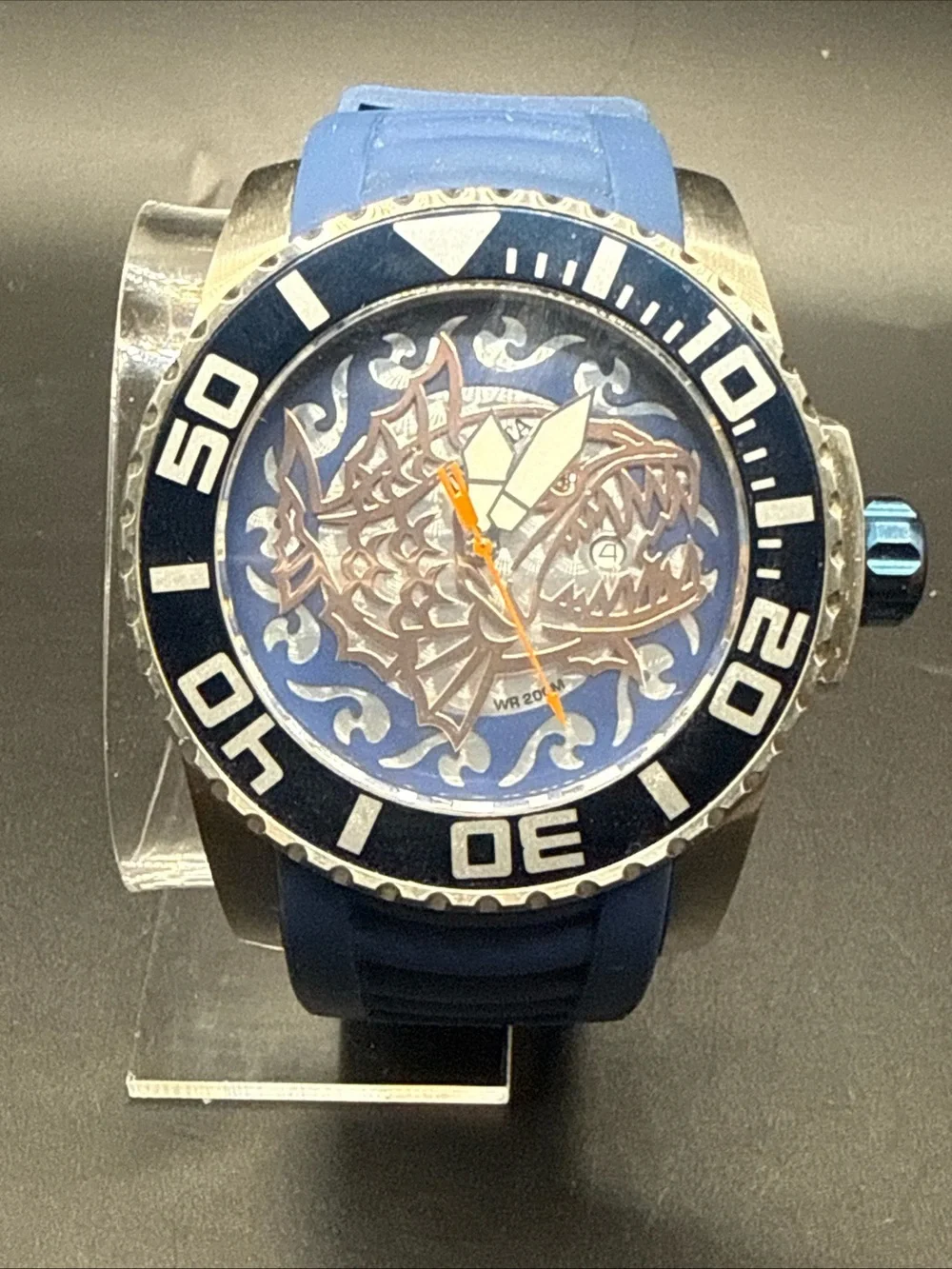 Invicta Blue and Silver Piranha Dial Dive Watch